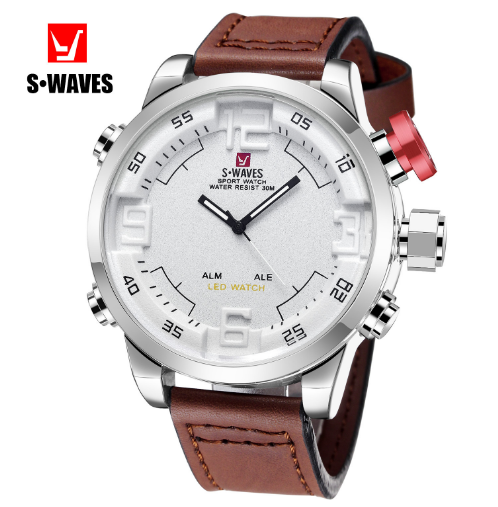 WAVES Men's Watch - Black Yellow