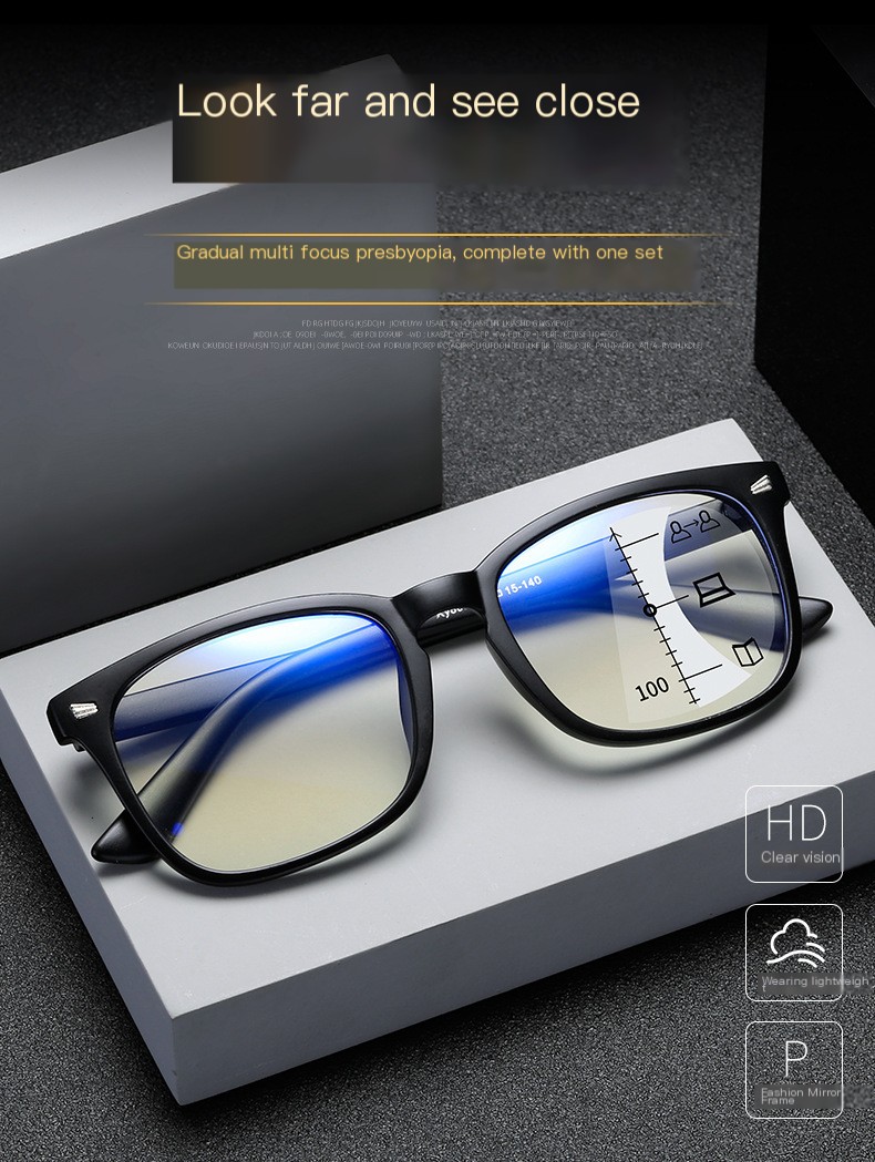 Progressive Multifocal Anti-Blue Light Glasses