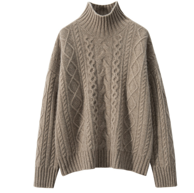 High-neck red sweater image 3