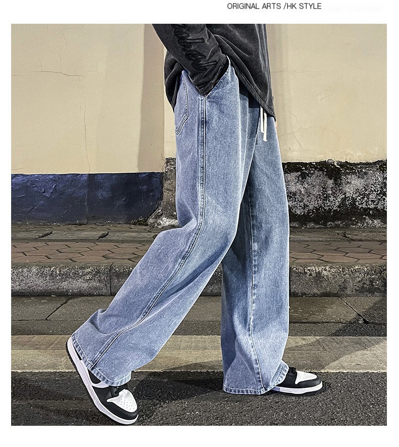Men's Hip Hop Loose Denim Pants 5