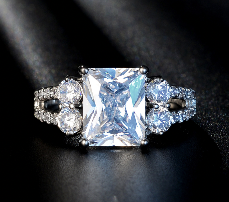 Geometric Platinum Ring 2