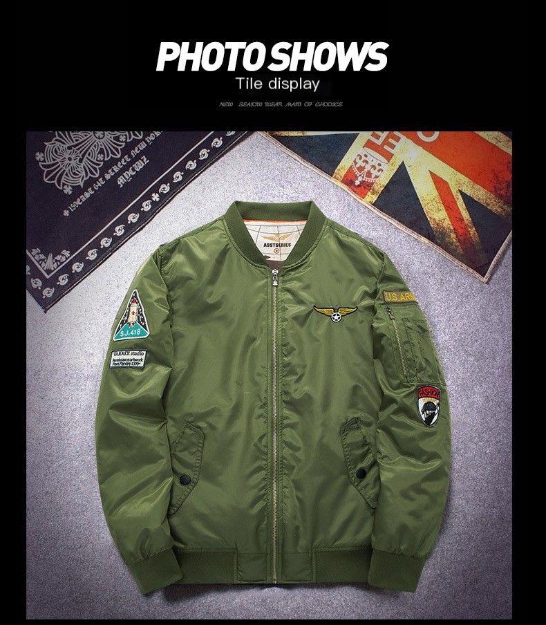 Thick Military Green Pilot Jacket