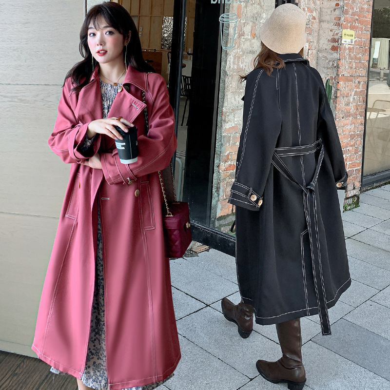 Close-up of Women's Trench Coat Details