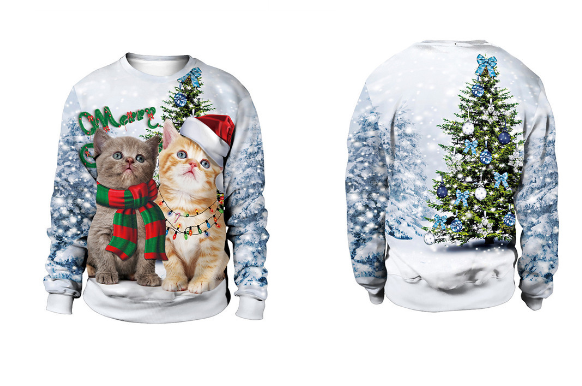 Reindeer Digital Christmas Sweatshirt Image 1