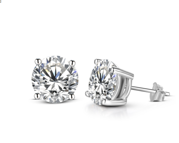 Moissanite Earrings Close-Up