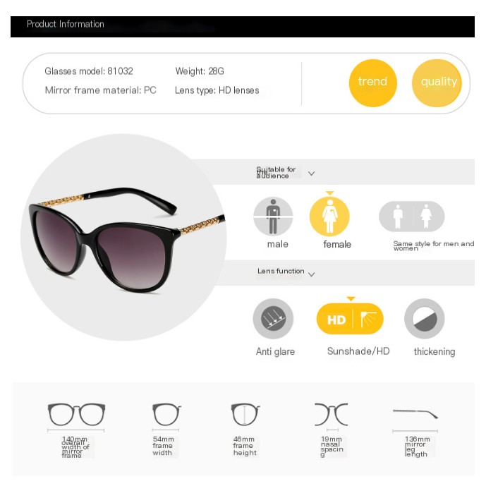 Rainbow Bridge Sunglasses Bright Black