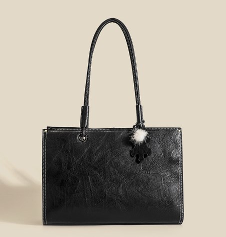 Single Shoulder Tote Bag - Brown Coffee