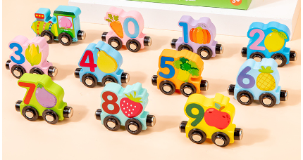 Wooden Magnetic Number Train 6