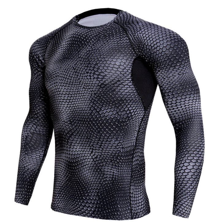 Men's 3D Printed Long Sleeve Compression Shirt 3