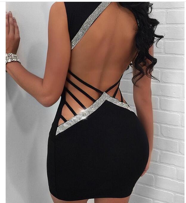 Sleeveless Deep V-Neck Bodycon Dress Image 1