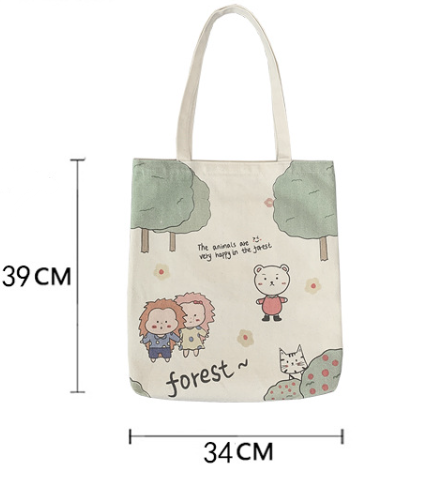 Canvas Cat Shopping Bag Image 1