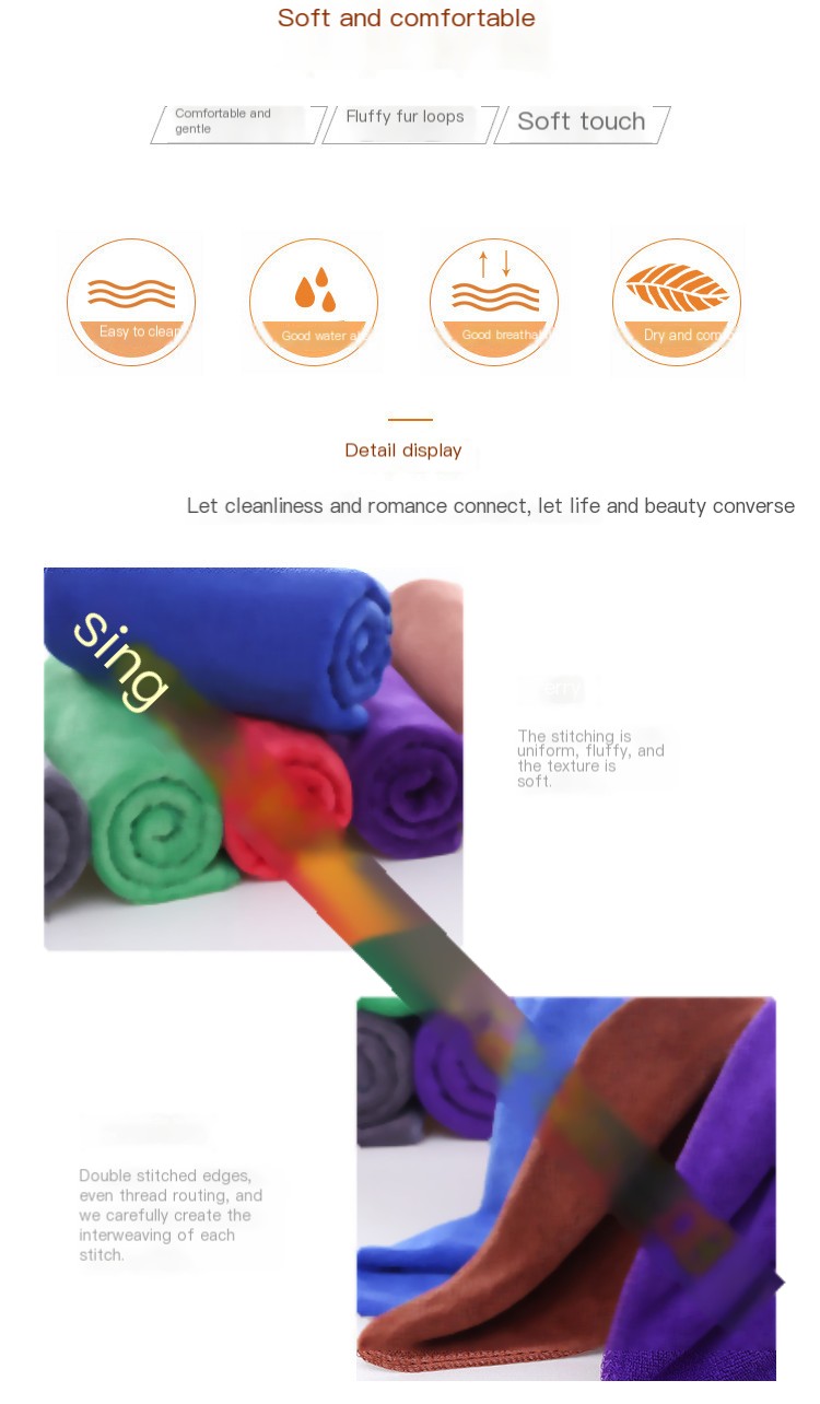 Microfiber Car Wash Towel Details