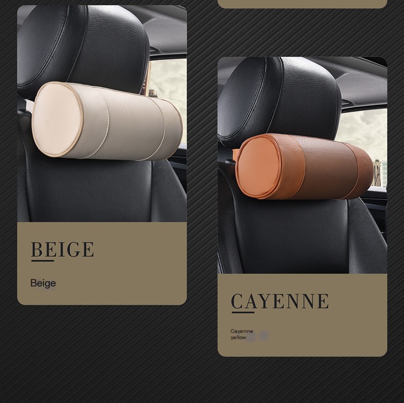 Cylindrical Headrest in Car