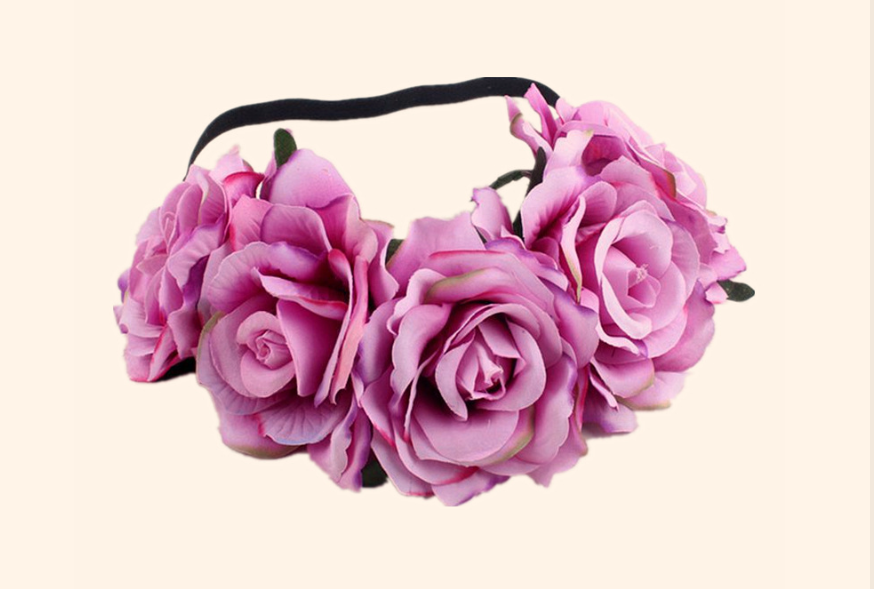 Colorful Rose Headband Image 3
