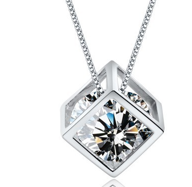Heart Shaped Diamond Pendant Necklace