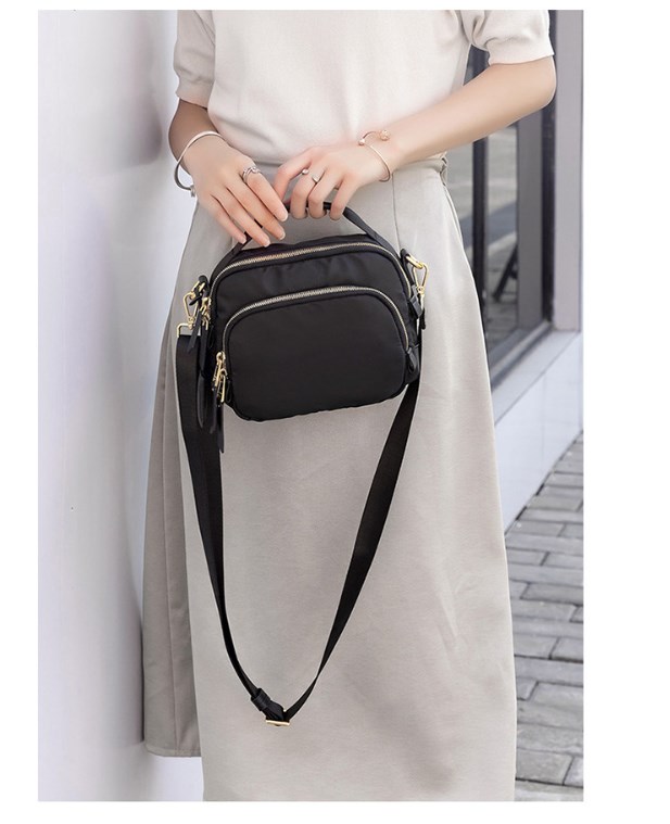 Blue Nylon Crossbody Bag