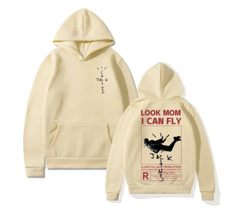 Double-sided logo print LOOK MOM I CAN FLY C