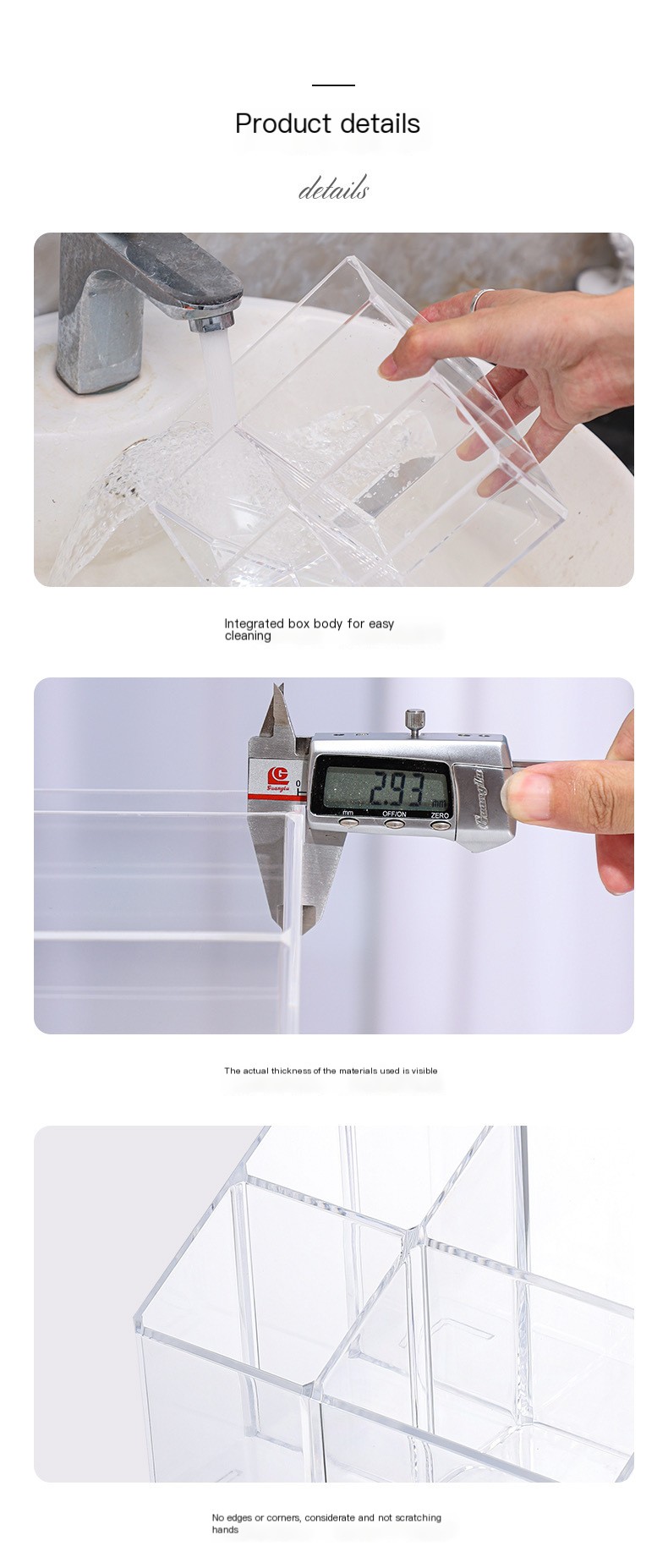 Multi-grid Pen Container Storage Box Image 3
