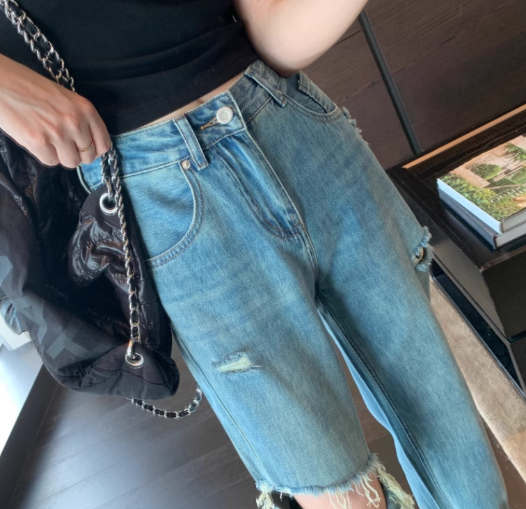 Distressed Casual Jeans Image 1