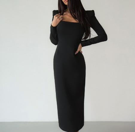 Chic Square Neck Dress Image 4