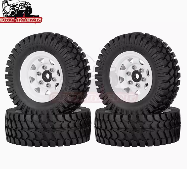 Metal Beadlock Wheel Rim Tire Set Image 1