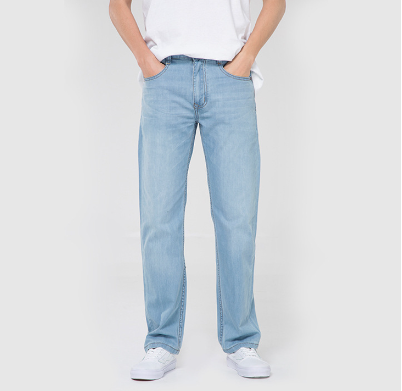 Men's Straight Leg Mid-Rise Jeans - Back View