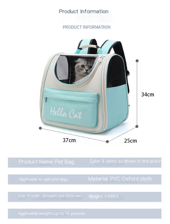 Pet Cat Carrier Bag Image 1