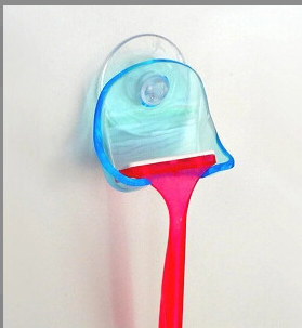 Blue Suction Cup Razor Holder