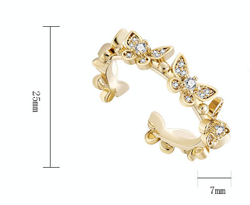 Zircon Butterfly Ring