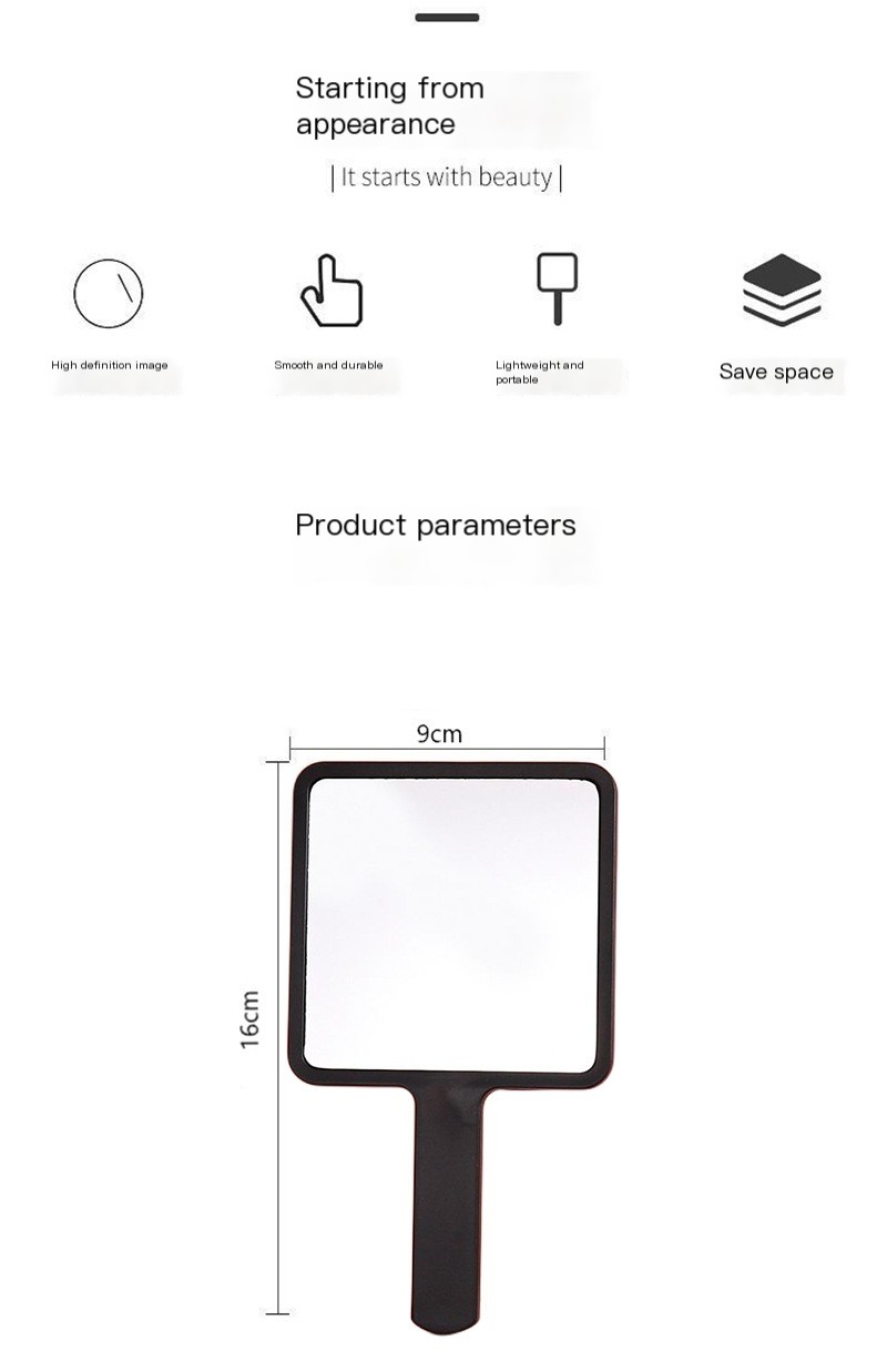 Portable Handheld Makeup Mirror