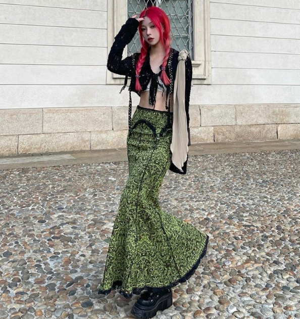 Retro Printed Skirt