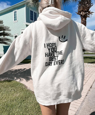 Colorful Letter 3D Printed Loose Hooded Sweater 5