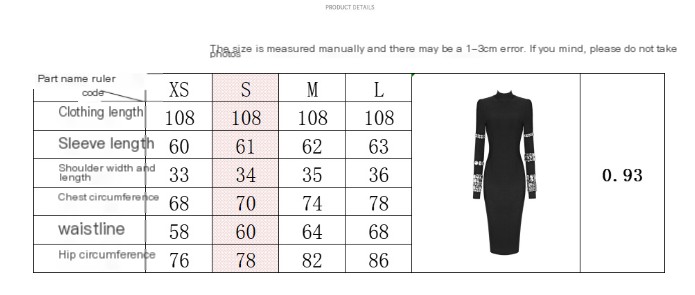 Black Mid-length High Neck Bandage Dress