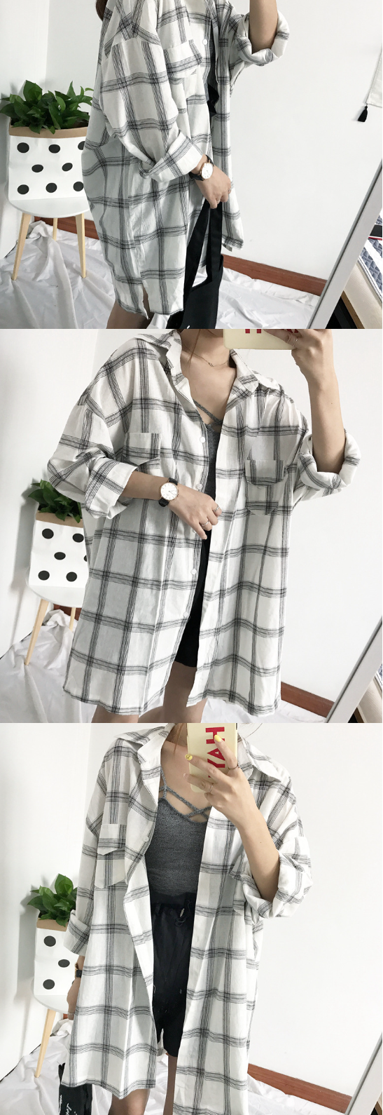 Irregular Plaid Top Image 2