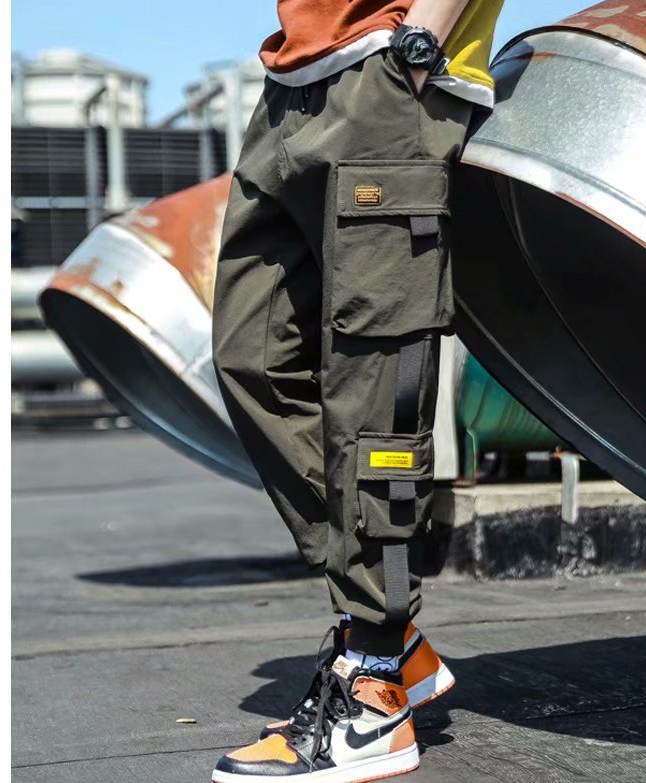 Cropped Cargo Trousers Image 2