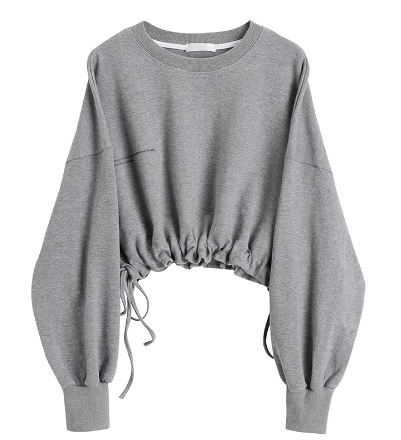 Neoprene Lantern Sleeve Sweatshirt in Different Colors