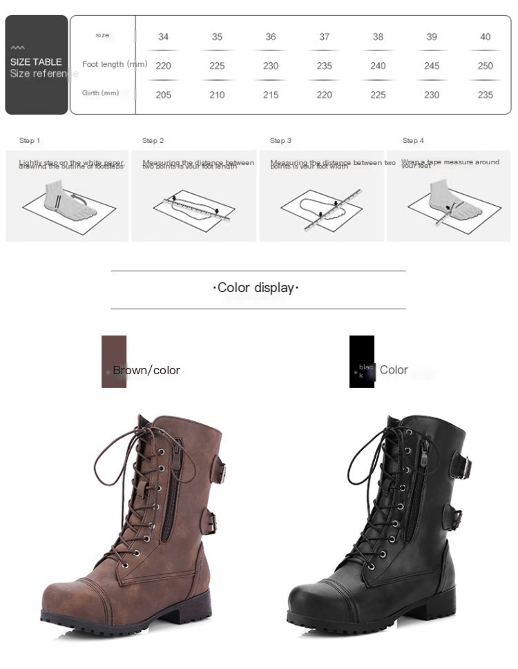 Chunky Heel Platform Martin Boots