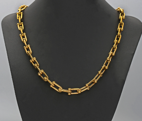 Pulseira Elos Entrelaçados - Golden U-shaped Bracelet