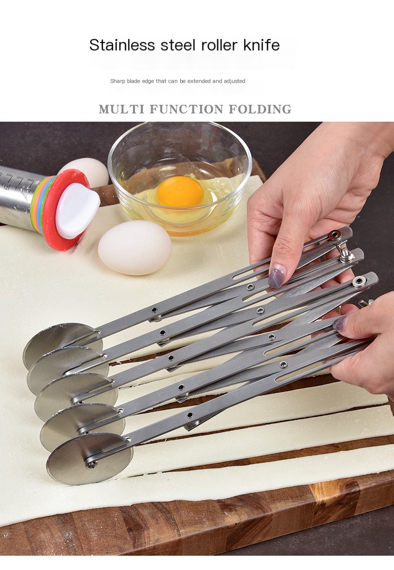 Three-wheel flat knife