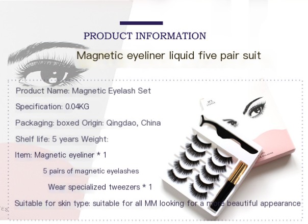 Magnetic Eyeliner and Eyelashes Set 4