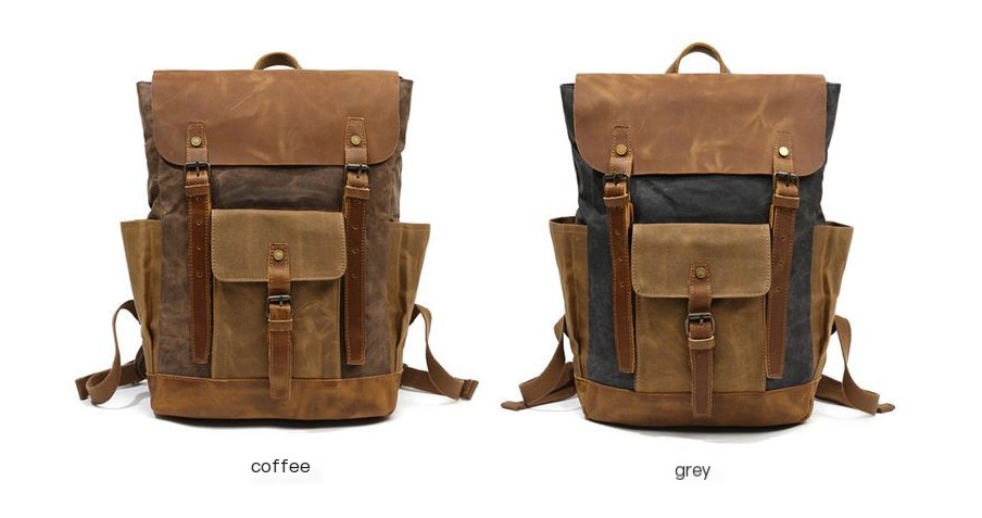 Outdoor Military Canvas Backpack Image 1