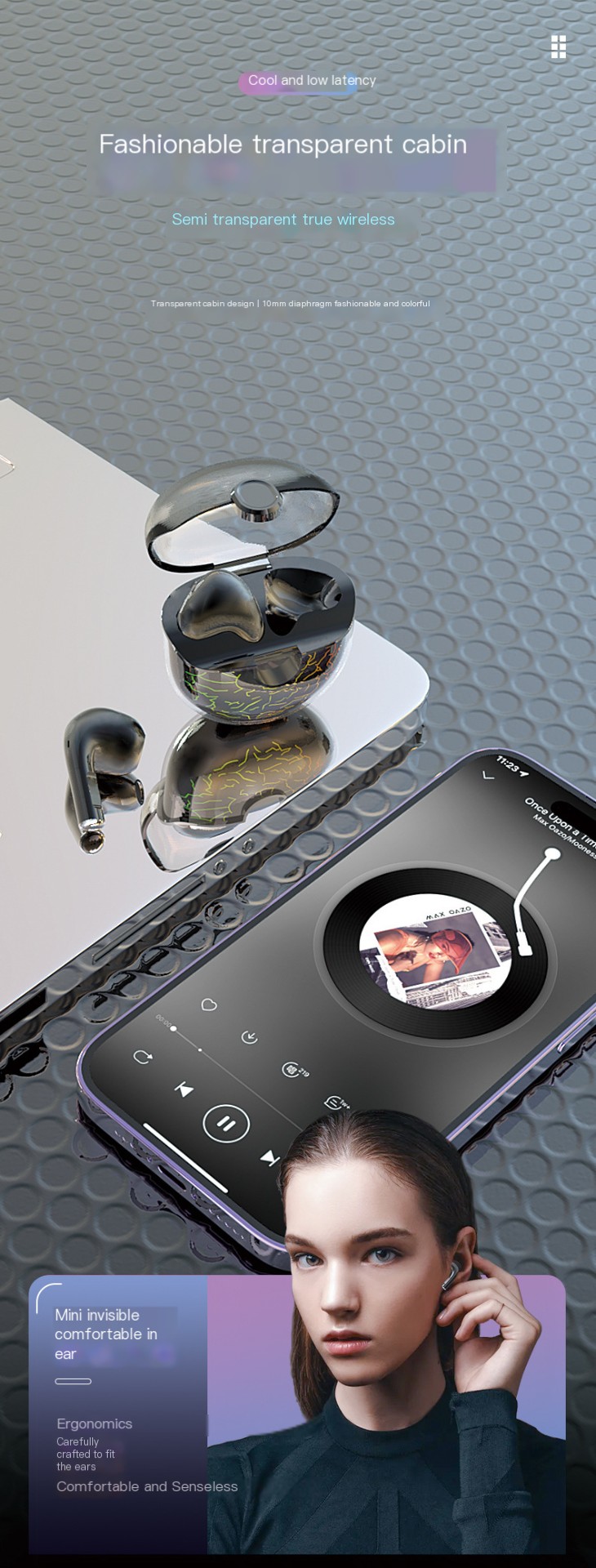 M6 Mini Wireless Bluetooth Earphones 1