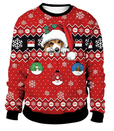 Christmas Animal Print Pullover 6