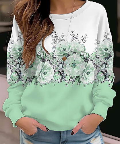 Stylish Floral Sweater