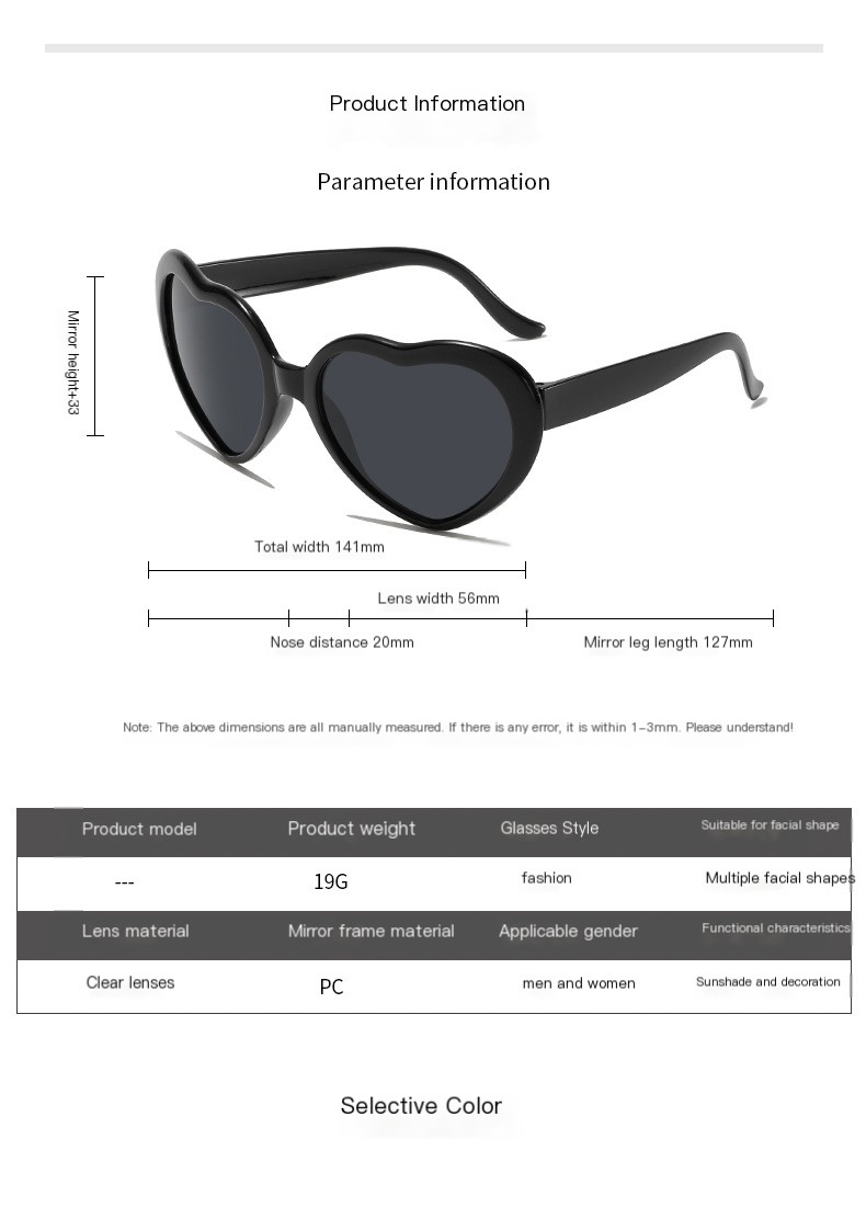 Heart-shaped Sunglasses Style 4