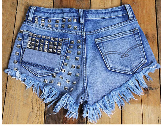 Distressed Denim Shorts 4
