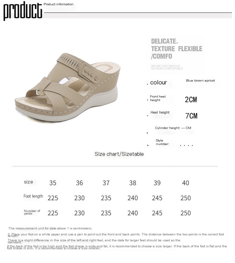 JS6331-2 Wedge Sandals