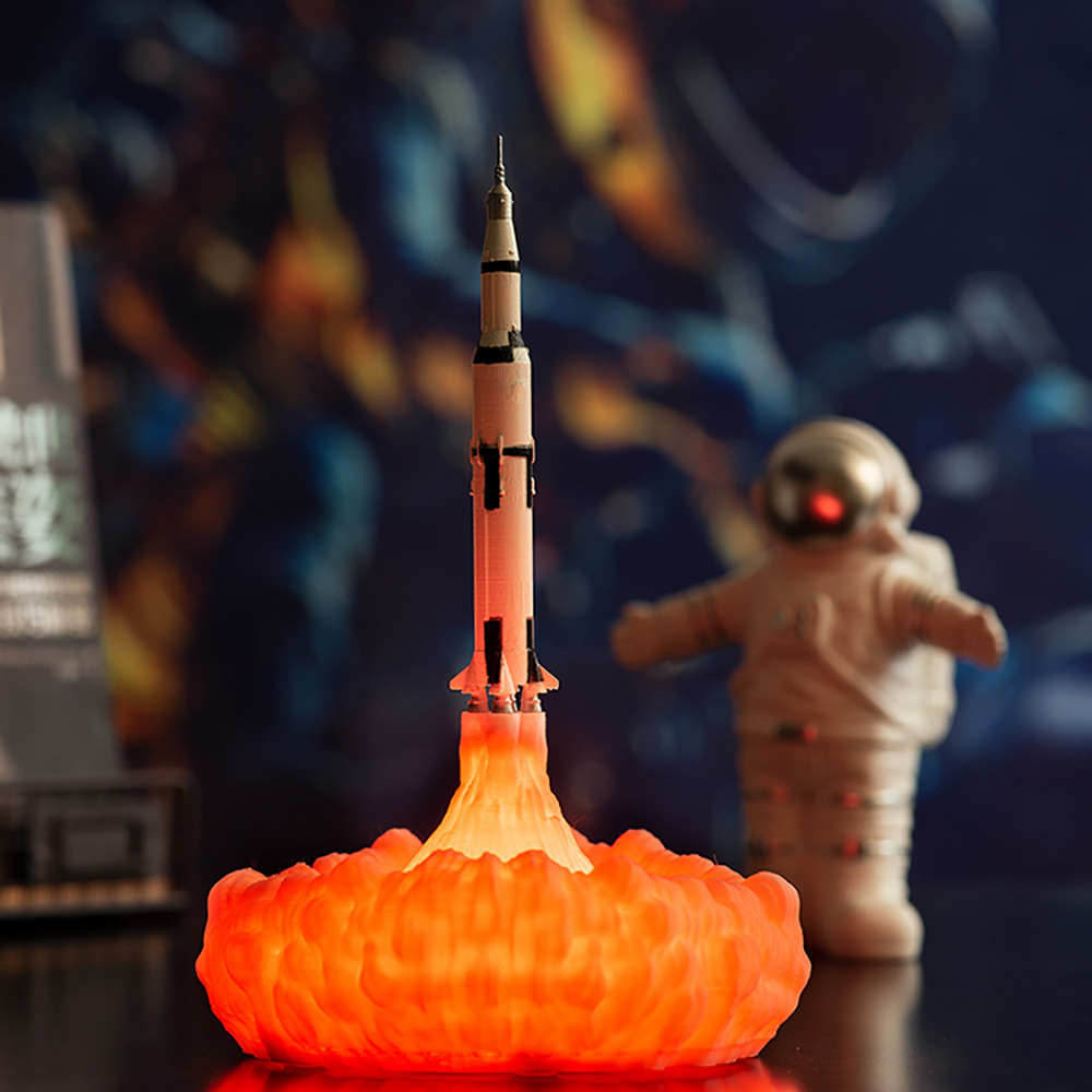 3D Rocket Night Light