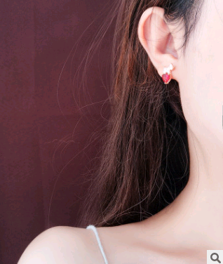 Dog Earrings White