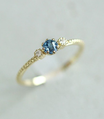 Blue Diamond Ring Gold